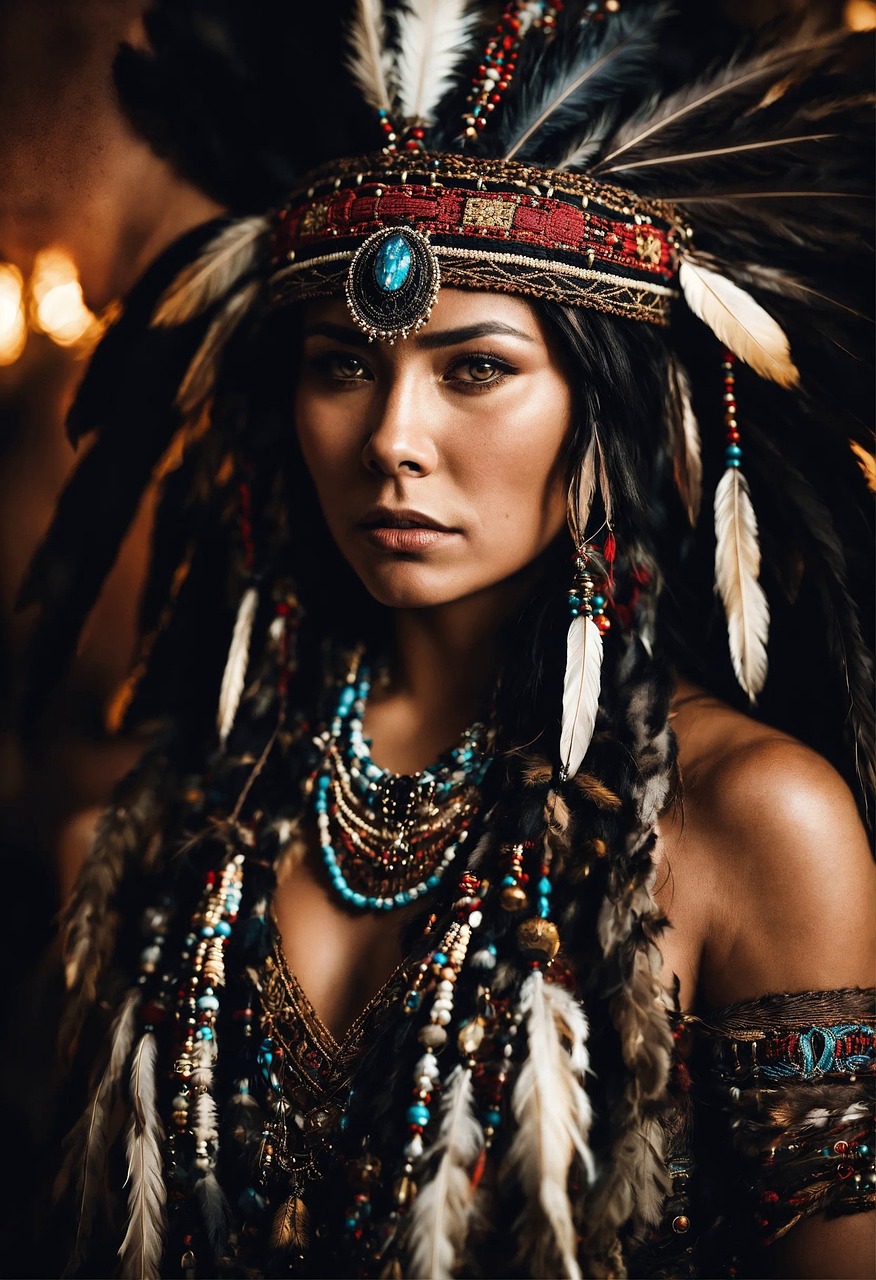 ai generated, woman, headdress-8548696.jpg